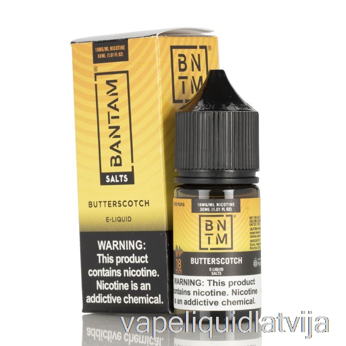 Butterscotch Salts - Bantam Vape - 30ml 18mg Vape šķidrums